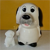 Dog Piggy Bank and Figurine