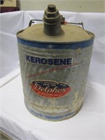 Vintage Delphos galvenized kerosene can