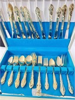 63 PC SET OF H. F. LTD GOLD WASHED STAINLESS