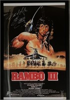 Sylvester Stallone Rambo III signed movie poster