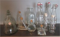 Collection of various glass jars.