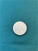 1923 silver US peace dollar