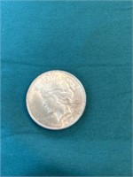 1923 silver US peace dollar