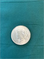 1924 silver US peace dollar