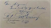 Al McGranary signed note