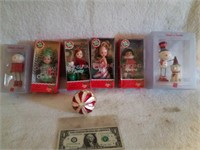Set of Kelly club Christmas doll ornaments and