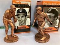 Frank & Brooks Robinson Orioles statues w/ boxes