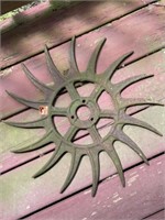 Cast iron sun wheel 20-in diameter