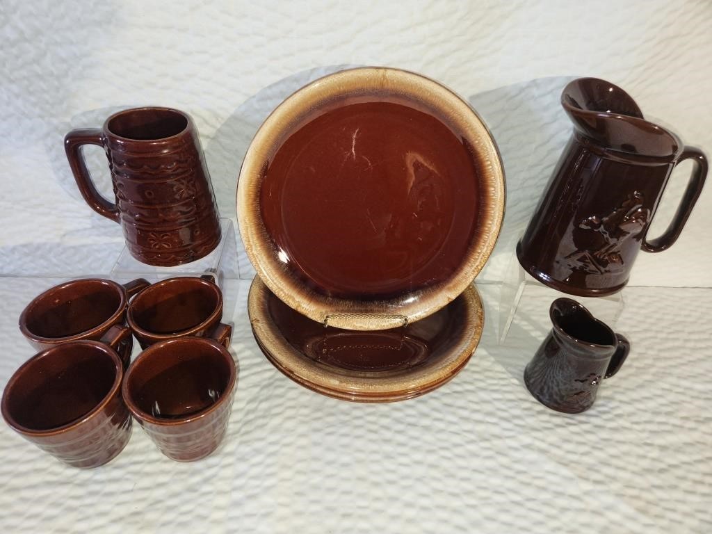 Vintage Brown Drip Pottery & More