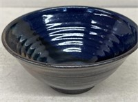 Cobalt blue pottery bowl