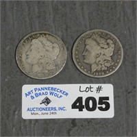 1888-O & 1899-O Morgan Silver Dollars