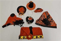 (7 Asst) Vintage Halloween Party Hats