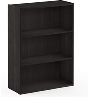 Furinno Pasir 3-Tier Open Shelf Bookcase, Espresso