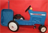 Nicely Restored Ertl Ford 8000 Pedal Tractor with