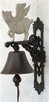 Cast Iron Bell with Pig