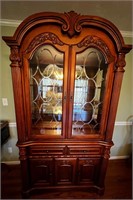 Beautiful carved wood China cabinet