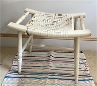 Woven Cane Seat Stool