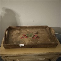 ANTIQUE WOODEN TRAY