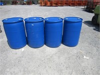 (Qty - 4) 55 Gal Plastic Barrels-