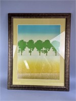Framed Etching "Park 1" by Cecy