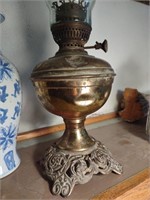 Brass Oil Lamp, 19"