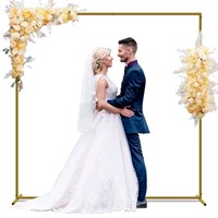 6.6 x 6.6Ft Wedding Backdrop Arches Stand,Gold Met