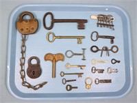 Group of Antique Keys & Padlocks