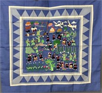 Hmong Textile Embroidered Story Wall Hanging