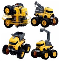 Construction Monster Truck Toys - 4pcs Excavator,