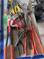 Lots Of Pliers Wire, Strippers Etc