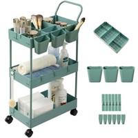 3 Tier  danpinera 3-Tier Slim Utility Cart  Lockab