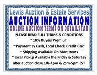 AUCTION & SHIPPING INFORMATION