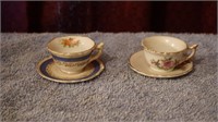 Set of Two Bone China Child's Cup and Saucers