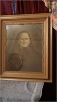 Framed Portrait of a Angry Looking Woman
