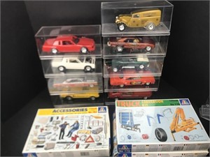 Plastic model cars with Truck stop Accessories