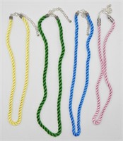 (4) 19" ROPE CHAINS - STERLING CLASPS - 925