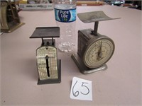 2 VINTAGE POST OFFICE SCALES