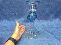 Hand blown art glass candlestick