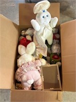 Large box of stuffed animals