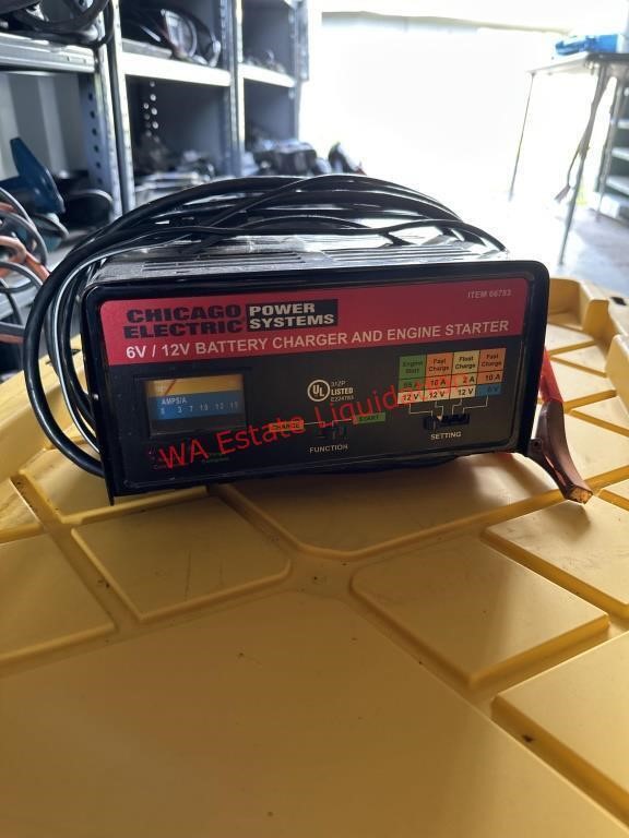 Chicago Electric Battery Charger and Engine