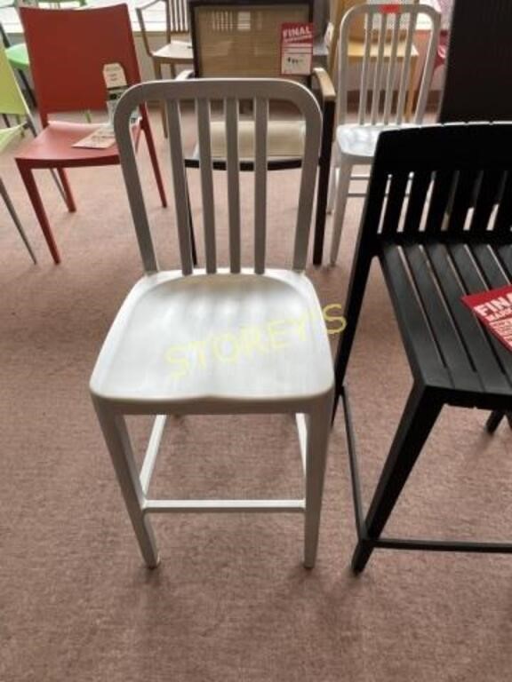 Grey Metal Pub Stool - 24"