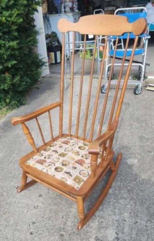 Tell City maple rocking chair.