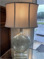 Textured Silver Lamp with Acrylic Base A
