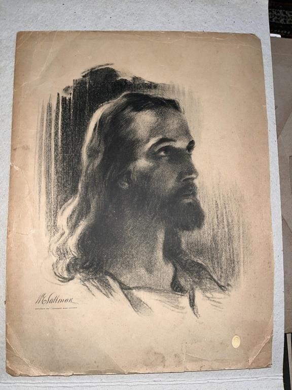 C. 1941 Warner Sallman Engraving of Jesus Christ