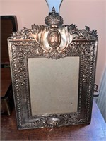 Vtg French Royal Crest Fleur de Lis Picture Frame