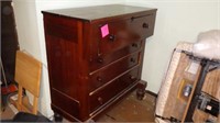 Antique Step-Back Walnut Dresser B