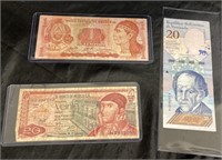 FOREIGN CURRENCY LOT / 3 PCS