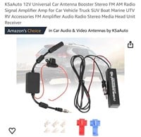 KSaAuto 12V Universal Car Antenna Booster Stereo