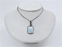 Larimar Sterling Silver Necklace