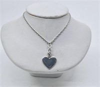 Sterling Silver Heart Pendant With Chain